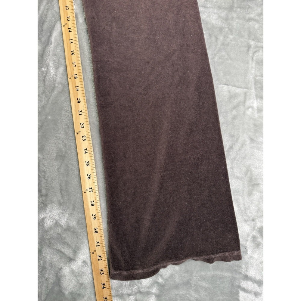 Juicy Couture Vintage Y2k Brown Velour Track Pants Women's Sz S Script Graphic - Picture 4 of 6